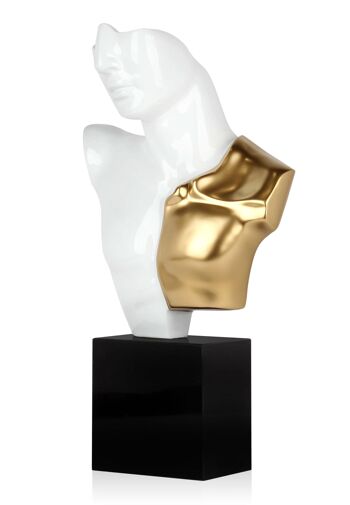 ADM - Sculpture en résine 'Buste de Guerrier' - Couleur blanche - 52 x 30 x 10 cm 3