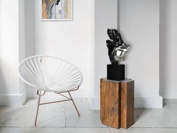 ADM - Sculpture en résine 'Buste de Guerrier' - Couleur noire - 52 x 30 x 10 cm 5