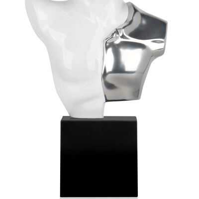ADM - Resin sculpture 'Bust of Warrior' - White color - 52 x 30 x 10 cm