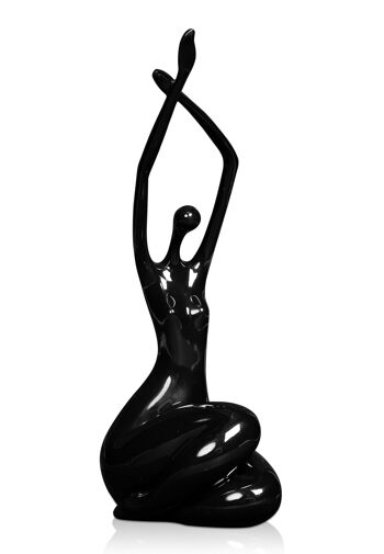 ADM - Sculpture en résine 'Petit réveil' - Couleur noire - 32 x 15 x 10 cm 5