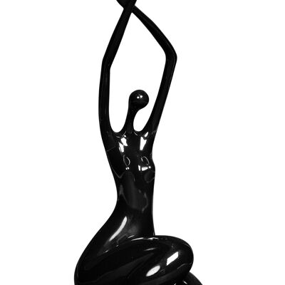 ADM - Escultura de resina 'Pequeño despertar' - Color negro - 32 x 15 x 10 cm