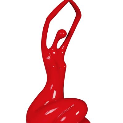 ADM - Sculpture en résine 'Petit réveil' - Couleur rouge - 32 x 15 x 10 cm