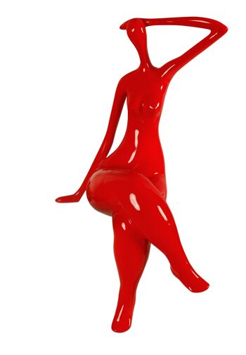 ADM - Sculpture résine 'Waiting small' - Couleur rouge - 38 x 21 x 17 cm 5