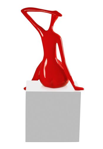 ADM - Sculpture résine 'Waiting small' - Couleur rouge - 38 x 21 x 17 cm 7
