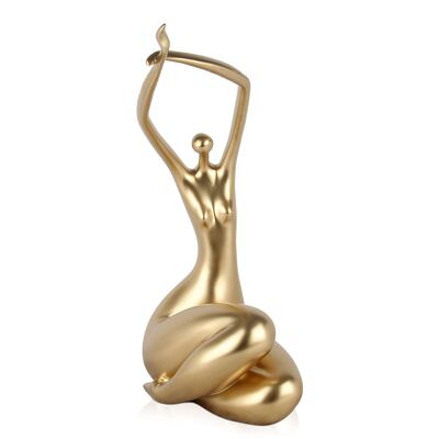 ADM - Gran escultura de resina 'Despertar' - Color dorado - 54 x 24 x 30 cm