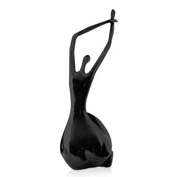 ADM - Grande sculpture en résine 'Réveil sans socle' - Couleur noire - 54 x 24 x 30 cm 9