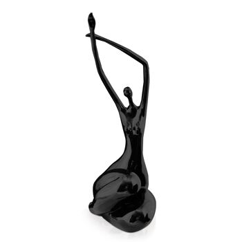ADM - Grande sculpture en résine 'Réveil sans socle' - Couleur noire - 54 x 24 x 30 cm 2