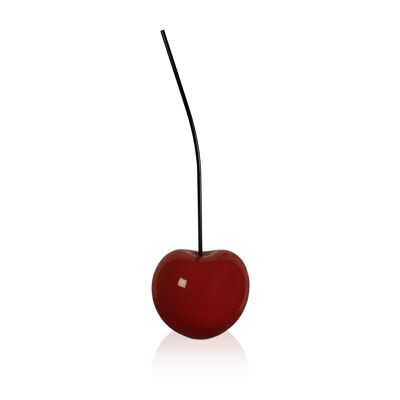 ADM - Sculpture en résine 'Petite cerise' - Couleur Bordeaux - 44 x 14 x 12 cm