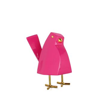 ADM - Sculpture en résine 'Oiseau Magenta' - Couleur Fuxia - 14 x 8 x 12 cm 6