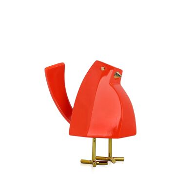 ADM - Resin sculpture 'Bird' - Orange color - 14 x 8 x 12 cm
