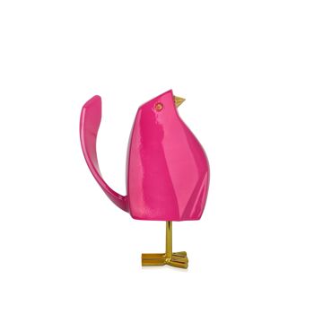 ADM - Sculpture en résine 'Oiseau Magenta' - Couleur Fuxia - 14 x 8 x 11 cm 7