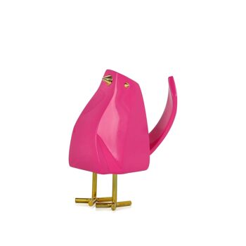 ADM - Sculpture en résine 'Oiseau Magenta' - Couleur Fuxia - 14 x 8 x 11 cm 8