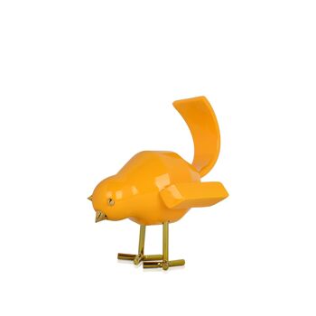 ADM - Sculpture en résine 'Yellow bird' - Couleur jaune - 14 x 11 x 14 cm 8