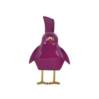 ADM - Sculpture en résine 'Purple bird' - Couleur violette - 18 x 11 x 13 cm 9