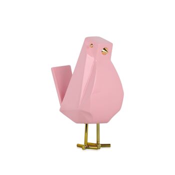 ADM - Sculpture résine 'Oiseau rose' - Couleur rose - 18 x 7 x 13 cm 6