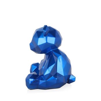 ADM - Sculpture en résine 'Petit ours à facettes' - Couleur bleue - 20 x 18 x 16 cm 9