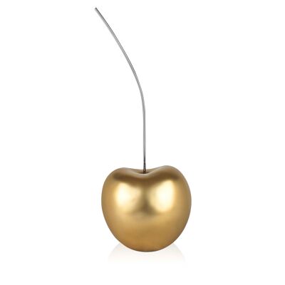 ADM - Escultura de resina 'Cereza' - Color dorado - 54 x 22 x 18 cm