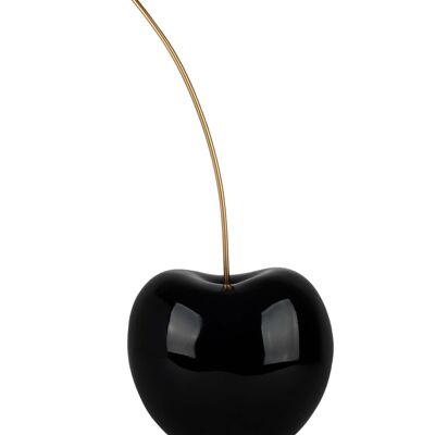 ADM - Escultura de resina 'Cereza' - Color negro - 54 x 22 x 18 cm