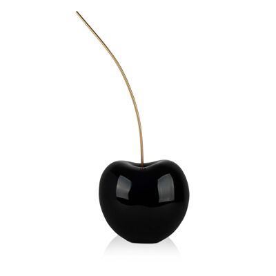 ADM - Scultura in resina 'Ciliegia' - Colore Nero - 54 x 22 x 18 cm