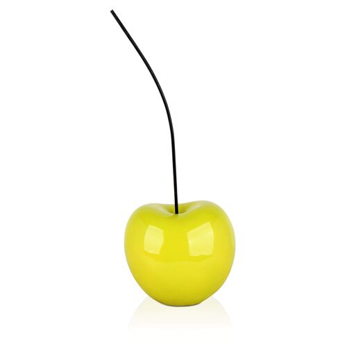 ADM - Scultura in resina 'Ciliegia' -  Colore Giallo - 54 x 22 x 18 cm