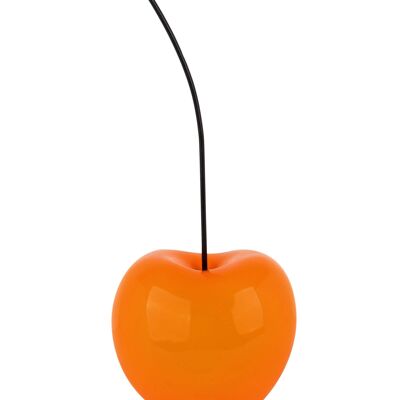 ADM - Harzskulptur "Kirsche" - Farbe Orange - 54 x 22 x 18 cm