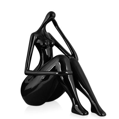 ADM - Escultura de resina 'Pequeño reflejo' - Color negro - 26,5 x 27 x 13 cm