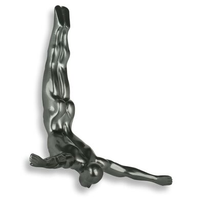 ADM - Scultura in resina 'Tuffatore piccolo' - Colore Antracite - 28 x 28 x 9 cm