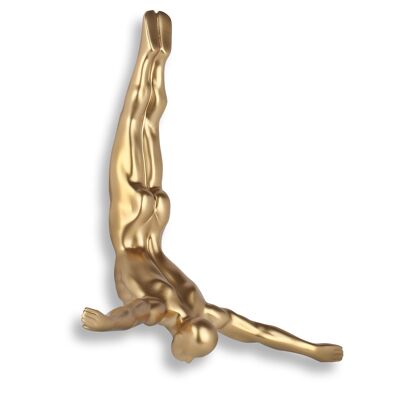 ADM - Resin sculpture 'Small diver' - Gold color - 28 x 28 x 9 cm