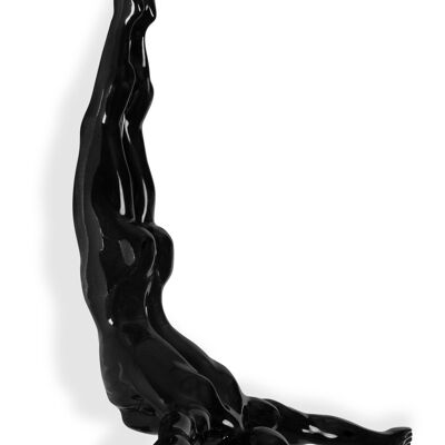 ADM - Escultura de resina 'Pequeño buzo' - Color negro - 28 x 28 x 9 cm
