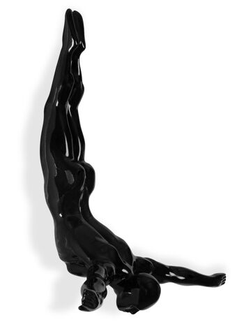 ADM - Sculpture en résine 'Petit plongeur' - Couleur noire - 28 x 28 x 9 cm 1