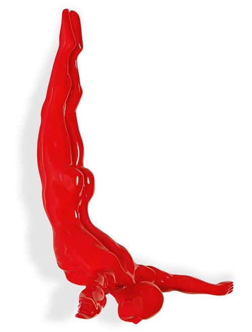 ADM - Scultura in resina 'Tuffatore piccolo' - Colore Rosso - 28 x 28 x 9 cm