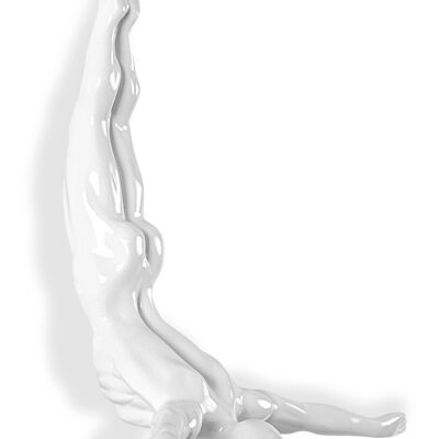 ADM - Scultura in resina 'Tuffatore piccolo' - Colore Bianco - 28 x 28 x 9 cm