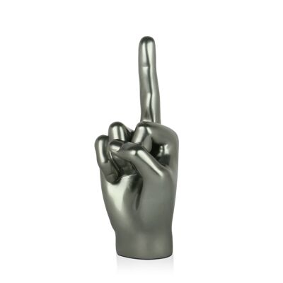 ADM - 'Middle finger' resin sculpture - Anthracite color - 28 x 11 x 11 cm