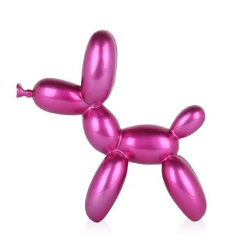 ADM - Sculpture en résine 'Petit chien ballon' - Couleur Fuxia - 27 x 26 x 9,5 cm 2