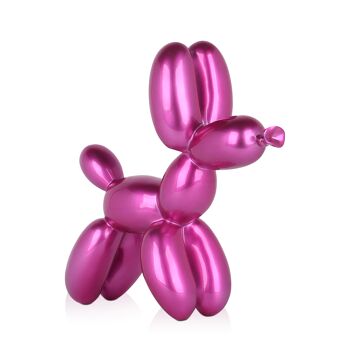 ADM - Sculpture en résine 'Petit chien ballon' - Couleur Fuxia - 27 x 26 x 9,5 cm 3