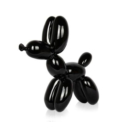 ADM - Escultura de resina 'Pequeño perro globo' - Color negro - 27 x 26 x 9,5 cm