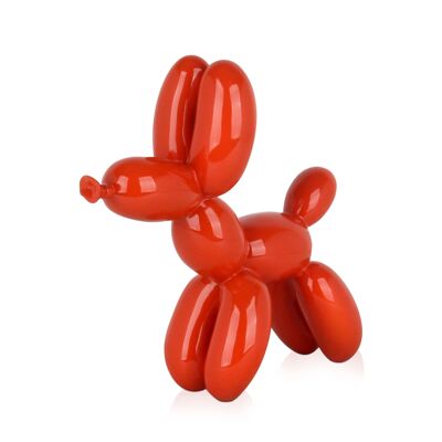 ADM - Sculpture en résine 'Petit chien ballon' - Couleur orange - 27 x 26 x 9,5 cm