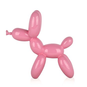 ADM - Sculpture en résine 'Petit chien ballon' - Couleur rose - 27 x 26 x 9,5 cm 7