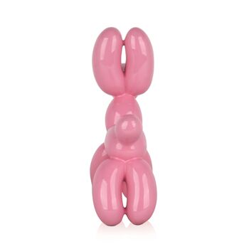 ADM - Sculpture en résine 'Petit chien ballon' - Couleur rose - 27 x 26 x 9,5 cm 8