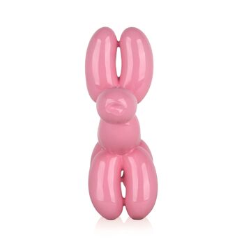 ADM - Sculpture en résine 'Petit chien ballon' - Couleur rose - 27 x 26 x 9,5 cm 9