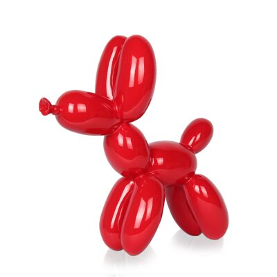 ADM - Sculpture en résine 'Petit chien ballon' - Couleur rouge - 27 x 26 x 9,5 cm