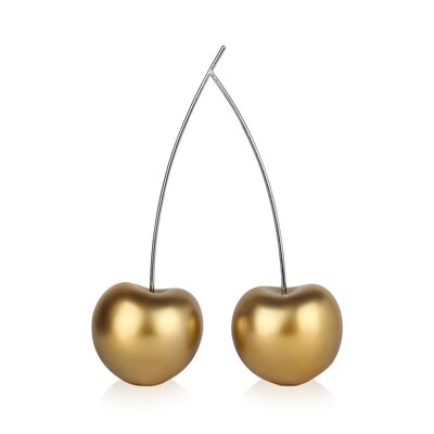 ADM - Resin sculpture 'Small double cherries' - Gold color - 43 x 29 x 11 cm