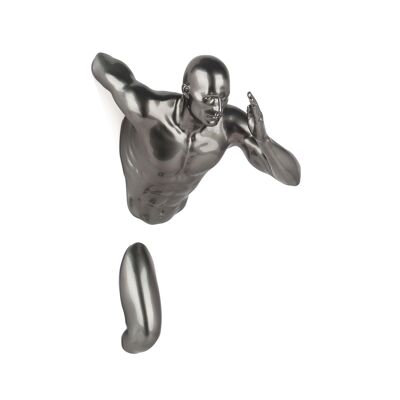 ADM - Resin sculpture 'Man Runner' - Anthracite color - 28.5 x 16.5 x 14.5 cm