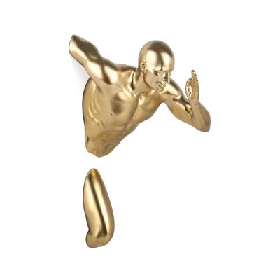 ADM - Resin sculpture 'Man Runner' - Gold color - 28.5 x 16.5 x 14.5 cm