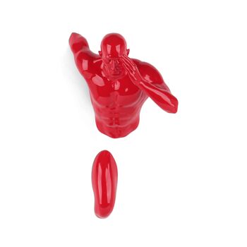ADM - Sculpture en résine 'Man Runner' - Couleur rouge - 28,5 x 16,5 x 14,5 cm 6
