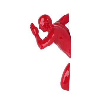 ADM - Sculpture en résine 'Man Runner' - Couleur rouge - 28,5 x 16,5 x 14,5 cm 7