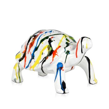 ADM - Sculpture en résine 'Tortue à facettes' - Couleur multicolore - 21 x 34 x 20 cm 6