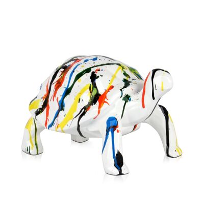 ADM - Sculpture en résine 'Tortue à facettes' - Couleur multicolore - 21 x 34 x 20 cm
