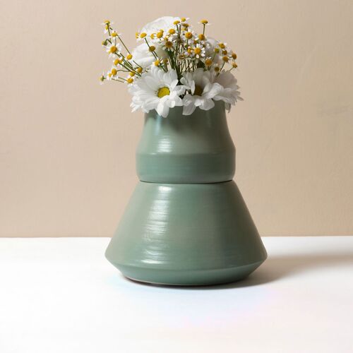 Green Moss EMPATICA Modular Ceramic Vase