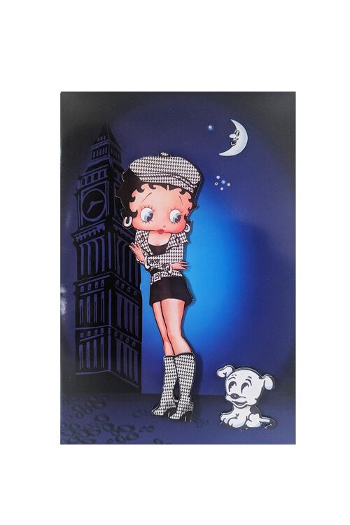 Betty Boop London Decoupage Blank Greetings Card (3d)